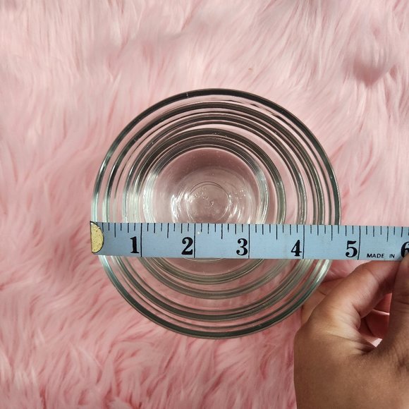 Anchor Hocking Other - Anchor Hocking Nesting bowl 5 piece Clear Glass Mixing Prep Bowl Set